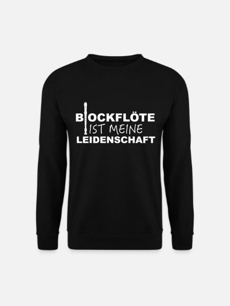 Blockflöte Musiker Blasinstrumente - Unisex Pullover - Schwarz