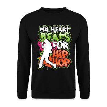 Street dance hip hop rap dancing techno bboy mc - Unisex Sweatshirt - black - Front - Alina (178cm) & Michal (187cm)