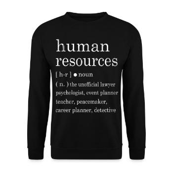 Personnel du service des ressources humaines - Sweat-shirt Unisexe - noir - Devant - Alina (178cm) & Michal (187cm)