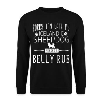 Amoureux des chiens Chiens Spitz islandais Chien islandais - Sweat-shirt Unisexe - noir - Devant - Alina (178cm) & Michal (187cm)