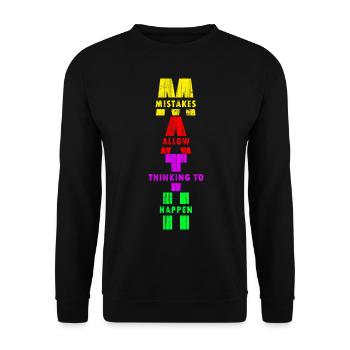 Mathematiklehrer Rechnen Mathe Mathelehrer - Unisex Pullover - Schwarz - Vorne - Alina (178cm) & Michal (187cm)