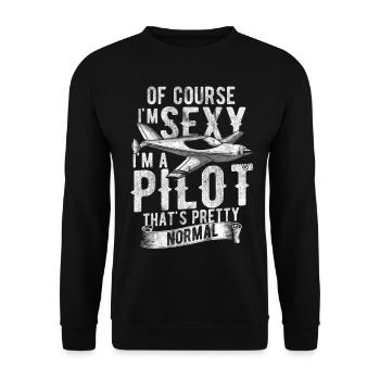 Cockpit d'hélicoptère de planeur avion pilote - Sweat-shirt Unisexe - noir - Devant - Alina (178cm) & Michal (187cm)