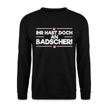 Franken Fränkin Frankenland Badscher Geschenk - Unisex Pullover - Schwarz - Vorne - Alina (178cm) & Michal (187cm)