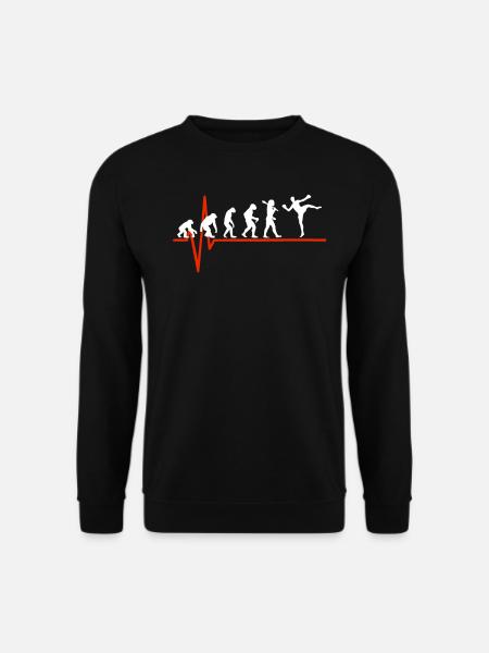 Kickboxing Heartbeat - EVOLUTION OF KICKBOXING - Unisex Sweatshirt - black