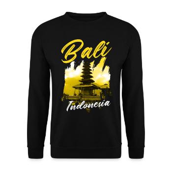 Bali - Unisex Sweatshirt - black - Front - Alina (178cm) & Michal (187cm)