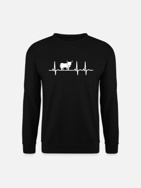 Highland cattle ECG gift idea - Unisex Sweatshirt - black