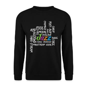 Jazz music - genre musician saxophone gift - Unisex Sweatshirt - black - Front - Alina (178cm) & Michal (187cm)