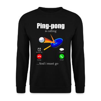 Ping-Pong - Unisex Pullover - Schwarz - Vorne - Alina (178cm) & Michal (187cm)