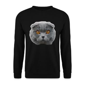 chat - Sweat-shirt Unisexe - noir - Devant - Alina (178cm) & Michal (187cm)