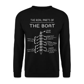 Aviron bateau à rames sports nautiques avirons rameur - Sweat-shirt Unisexe - noir - Devant - Alina (178cm) & Michal (187cm)