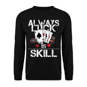Cadeau de joueur de poker pour les fans de poker cartes de poker - Sweat-shirt Unisexe - noir - Devant - Alina (178cm) & Michal (187cm)