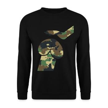 Dirty Mind Dog Dick - Pénis de camouflage - Sweat-shirt Unisexe - noir - Devant - Alina (178cm) & Michal (187cm)