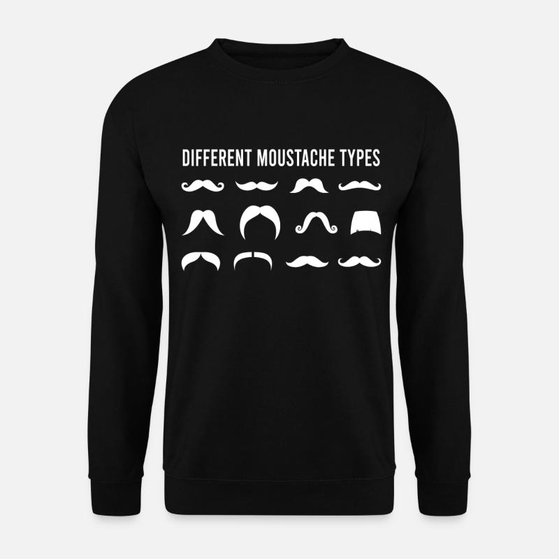 Schnurrbart Schnauzer Oberlippenbart - Unisex Pullover - Schwarz