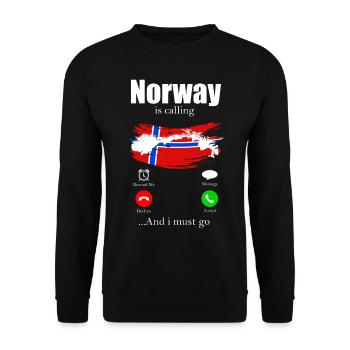 Norvège - Sweat-shirt Unisexe - noir - Devant - Alina (178cm) & Michal (187cm)