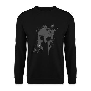Gladiator helmet - Unisex Sweatshirt - black - Front - Alina (178cm) & Michal (187cm)