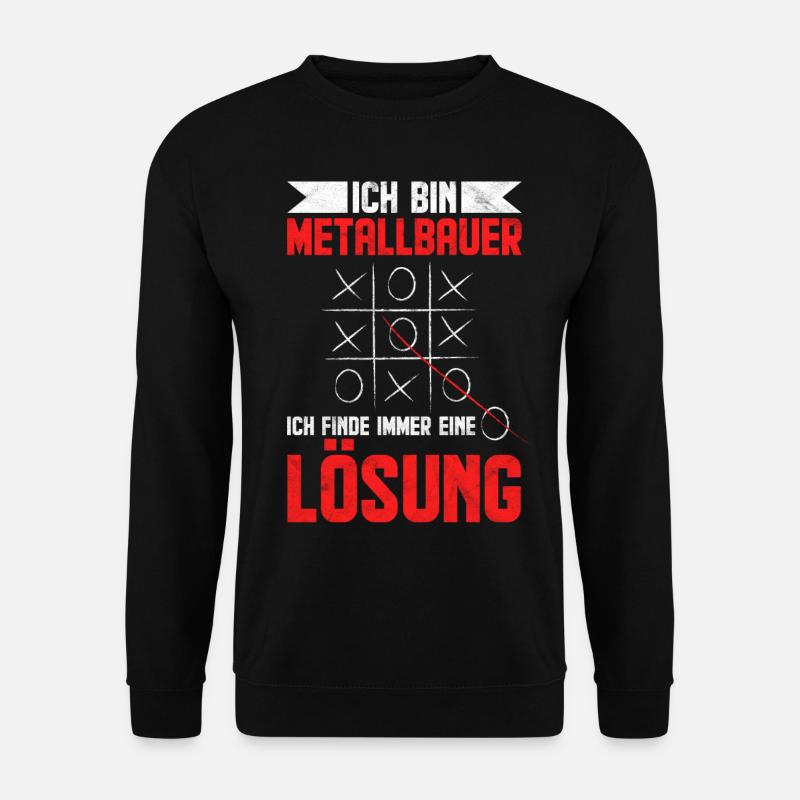 Metallbauer Metaller Metallbau Handwerker Geschenk - Unisex Pullover - Schwarz