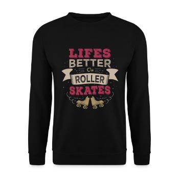 Rollers Design pour un fan de rollers - Sweat-shirt Unisexe - noir - Devant - Alina (178cm) & Michal (187cm)