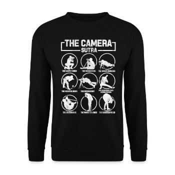 Photographe appareil photo numérique cadeau reflex à objectif unique - Sweat-shirt Unisexe - noir - Devant - Alina (178cm) & Michal (187cm)