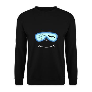 Snorkeling mask with fish algae diving - Unisex Sweatshirt - black - Front - Alina (178cm) & Michal (187cm)