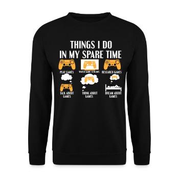 Plan de jeu quotidien pour les joueurs et les joueurs - Sweat-shirt Unisexe - noir - Devant - Alina (178cm) & Michal (187cm)
