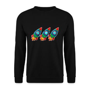 Diamond Hands To The Moon Market Stonk Meme Quote - Unisex Sweatshirt - black - Front - Alina (178cm) & Michal (187cm)