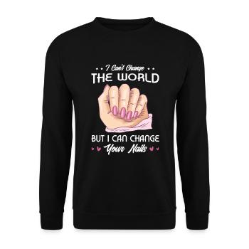 Nail tech Gifts for a Manicurist - Unisex Sweatshirt - black - Front - Alina (178cm) & Michal (187cm)