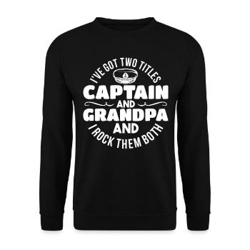 Bootsfahrer Bootfahren Motorboot Geschenk - Unisex Pullover - Schwarz - Vorne - Alina (178cm) & Michal (187cm)