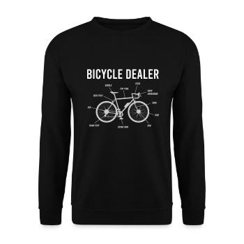 Fahrradhändler Geschenk Für Fahrradverkäufer - Unisex Pullover - Schwarz - Vorne - Alina (178cm) & Michal (187cm)