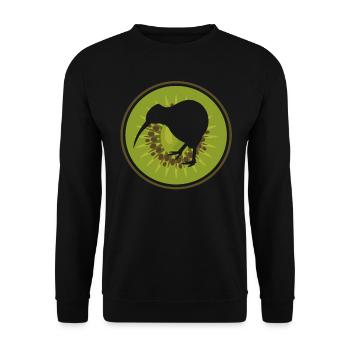 Kiwi vogel - Unisex Pullover - Schwarz - Vorne - Alina (178cm) & Michal (187cm)
