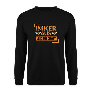 Imker aus Leidenschaft - Unisex Pullover - Schwarz - Vorne - Alina (178cm) & Michal (187cm)
