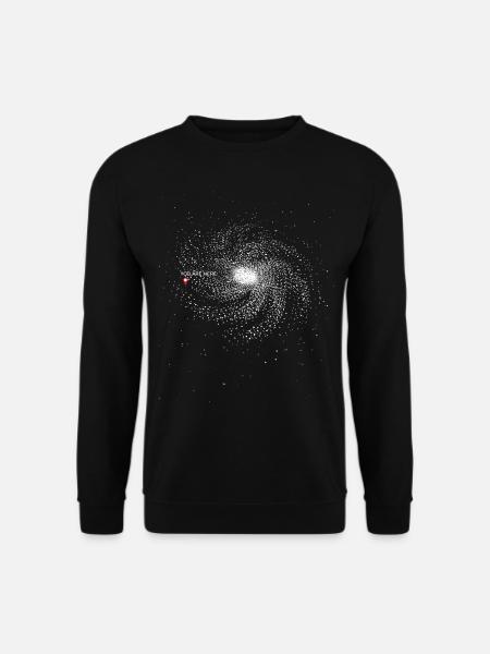 You are here galaxy spiral - Unisex Sweatshirt - black