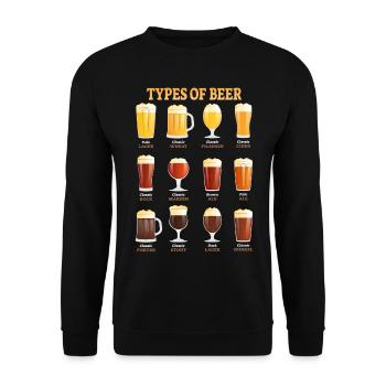 Beer brewmaster types of beer beer drinker gift - Unisex Sweatshirt - black - Front - Alina (178cm) & Michal (187cm)