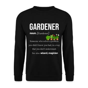 jardinier - Sweat-shirt Unisexe - noir - Devant - Alina (178cm) & Michal (187cm)