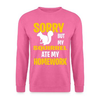 Funny Squirrel Present Idea - Unisex Pullover - Pink - Vorne