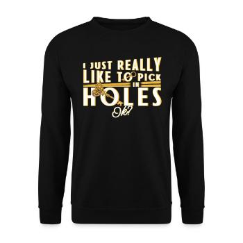 Locksmith locksmith gift - Unisex Sweatshirt - black - Front - Alina (178cm) & Michal (187cm)