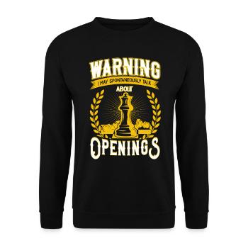 Cadeau d'échecs de jeu d'échecs de joueur d'échecs - Sweat-shirt Unisexe - noir - Devant - Alina (178cm) & Michal (187cm)