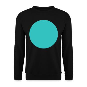 Circle - Round - Turquoise - Blue - Unisex Sweatshirt - black - Front - Alina (178cm) & Michal (187cm)