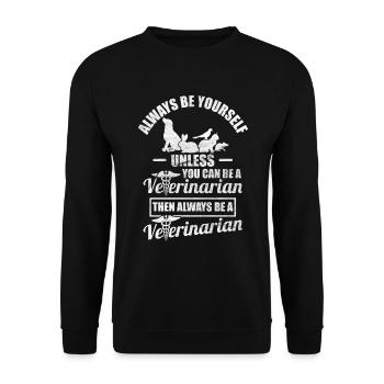 Vet Tech Always Be A Veterinarian Gift - Unisex Sweatshirt - black - Front - Alina (178cm) & Michal (187cm)