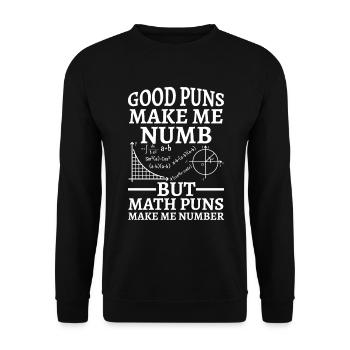 Drôle de maths cadeau Math Puns - Sweat-shirt Unisexe - noir - Devant - Alina (178cm) & Michal (187cm)
