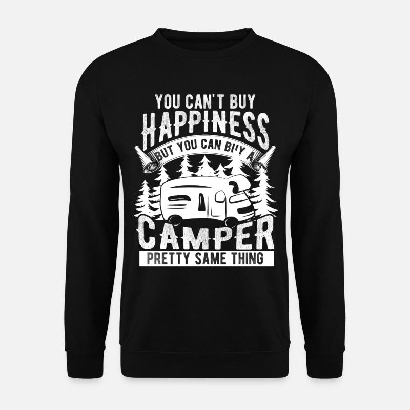 Camper caravan glücklich - Unisex Pullover - Schwarz