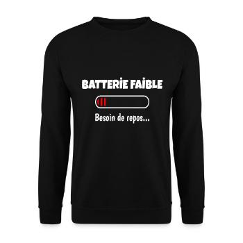humour homme cadeau geek humour geek cadeau gamer - Sweat-shirt Unisexe - noir - Devant - Alina (178cm) & Michal (187cm)
