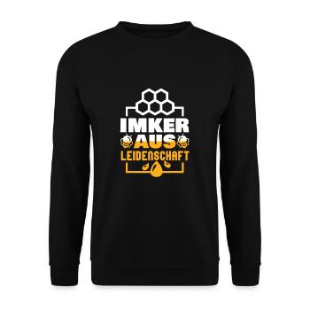 Beekeeper out of Passion - Unisex Sweatshirt - black - Front - Alina (178cm) & Michal (187cm)