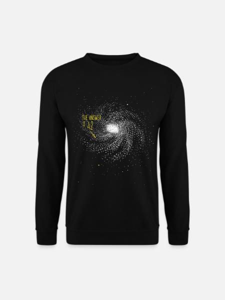The Answer is 42 Weltraum Galaxie - Unisex Pullover - Schwarz