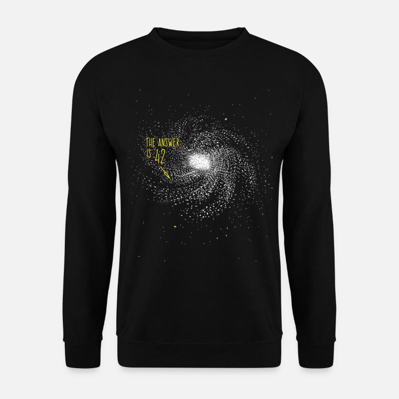 The Answer is 42 Galaxies spatiales - Sweat-shirt Unisexe - noir