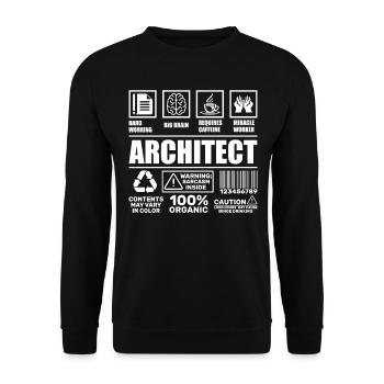 Architect - Unisex Sweatshirt - black - Front - Alina (178cm) & Michal (187cm)