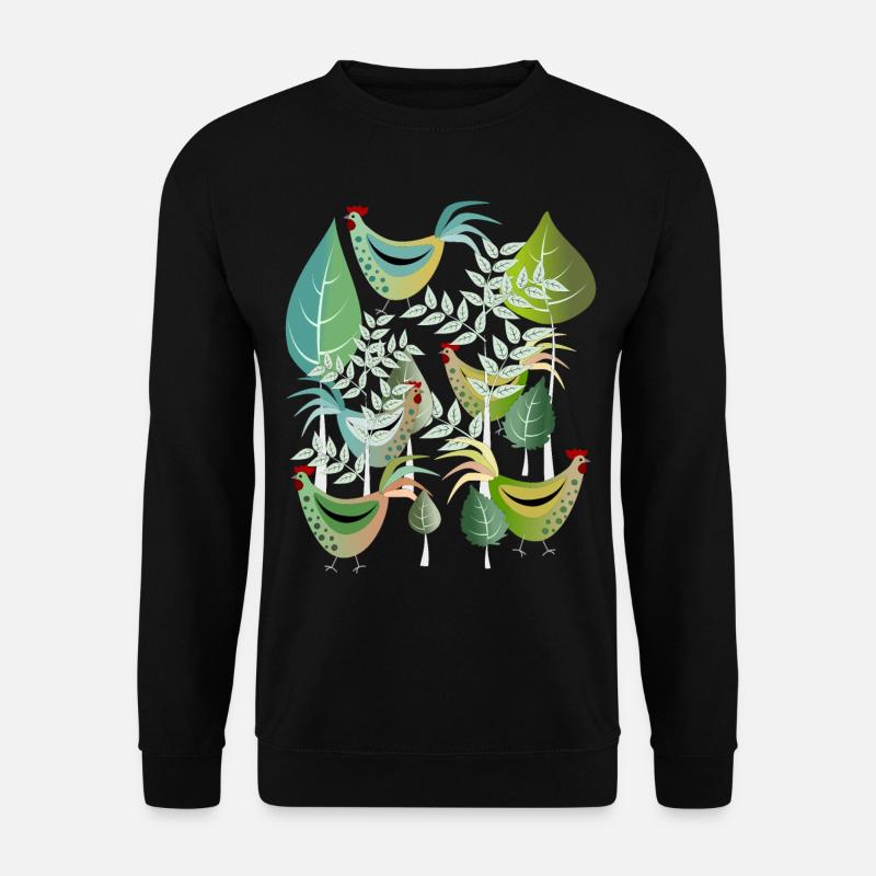 Vogel Huhn Hahn Hühner Frühling Henne Ostern - Unisex Pullover - Schwarz