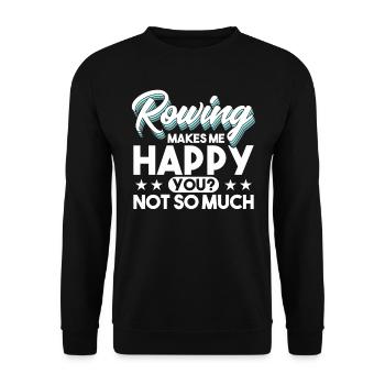 Ruderer Rudersport Rudern Geschenk - Unisex Pullover - Schwarz - Vorne - Alina (178cm) & Michal (187cm)