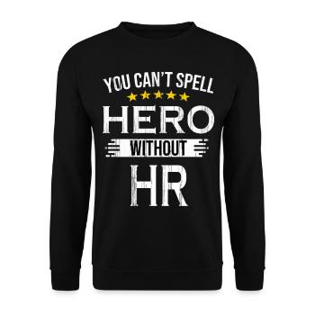 Human Resources Arbeiten HR Manager - Unisex Pullover - Schwarz - Vorne - Alina (178cm) & Michal (187cm)