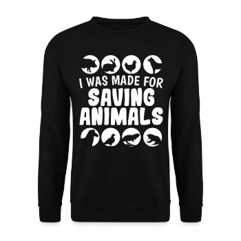 Vet Tech Saving Animals Veterinarian Gift - Unisex Sweatshirt - black - Front - Alina (178cm) & Michal (187cm)