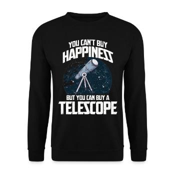 Astrophysique astronaute galaxie télescope planète - Sweat-shirt Unisexe - noir - Devant - Alina (178cm) & Michal (187cm)